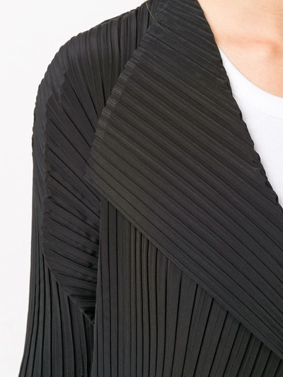 Shop Issey Miyake Micro-pleated Jacket In Black