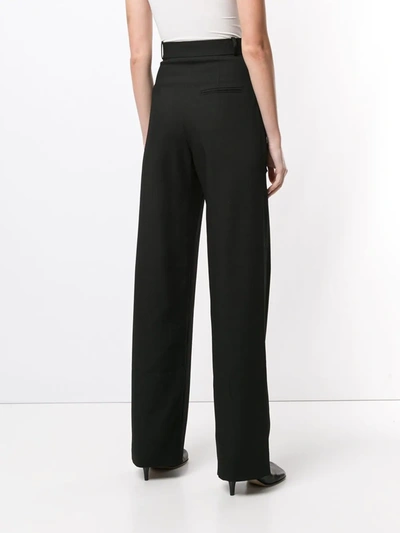 Shop Aleksandre Akhalkatsishvili Cut-out Wide Cotton Trousers In Black