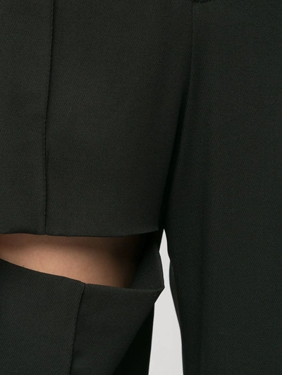 Shop Aleksandre Akhalkatsishvili Cut-out Wide Cotton Trousers In Black