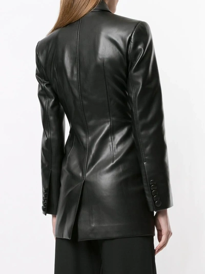 Shop Aleksandre Akhalkatsishvili Cut-out Leather Jacket In Black