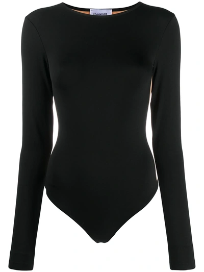 Shop Wolford Hera String Bodysuit In Black