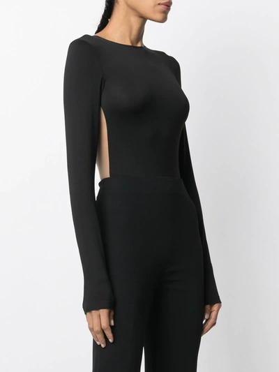 Shop Wolford Hera String Bodysuit In Black