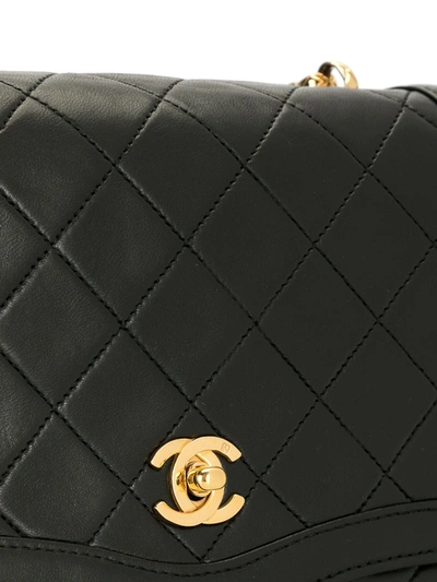Pre-owned Chanel 1990 Quilted Full Flap Shoulder Bag In Black