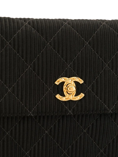 Pre-owned Chanel 1992 Diamond-quilted Crossbody Bag In Black