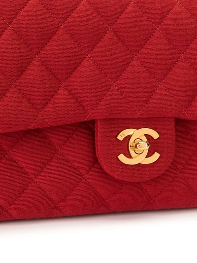 Pre-owned Chanel 1995 Diamond-quilted Backpack In Red