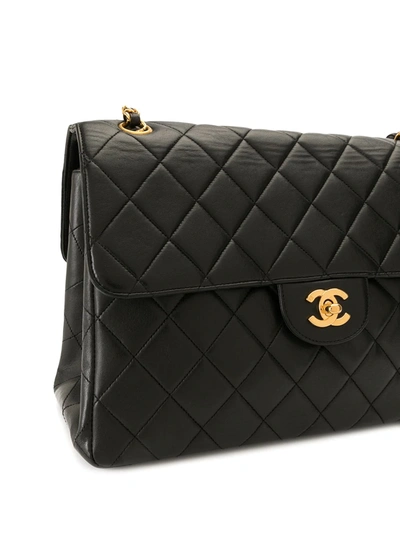 Pre-owned Chanel 1997 Cc Diamond-quilted Shoulder Bag In Black