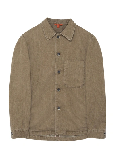 Shop Barena Venezia 'rocheo Berton' Workwear Overshirt In Brown