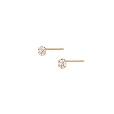 Shop Aurate Diamond Cluster Studs In Gold/ Pink