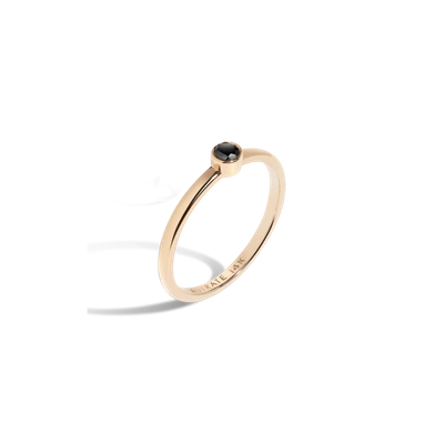 Shop Aurate Black Diamond Ring In Gold/ White