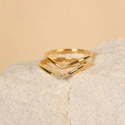 Shop Aurate Diamond Brooklyn Bridge Ring In Gold/ White