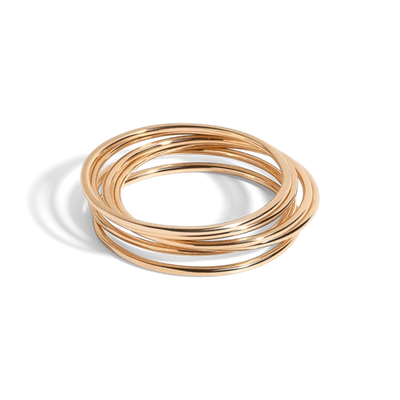 Shop Aurate Stackable Ring In Gold/ Pink