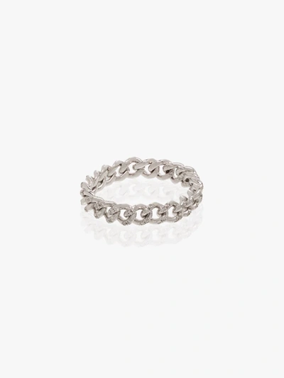Shay 18kt White Gold Diamond Chain-link Ring In White