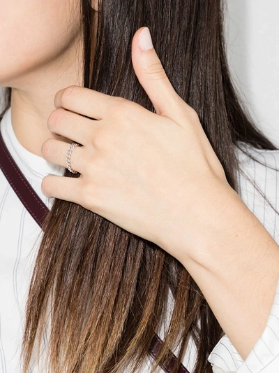 Shay 18kt White Gold Diamond Chain-link Ring In White