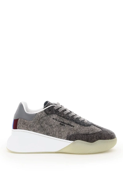 Shop Stella Mccartney Runner Loop Eco Felt Sneaker In Graphite (grey)
