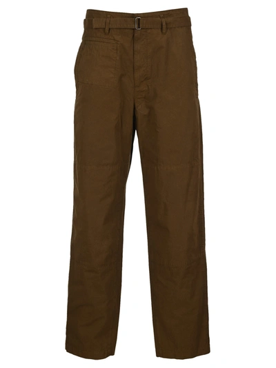 Shop Lemaire Military Pants In Dark Brown