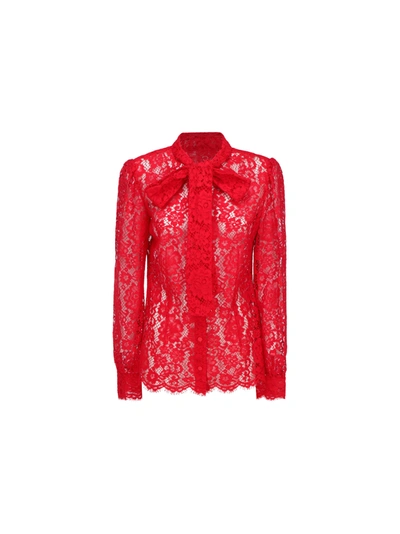 Shop Dolce & Gabbana Shirt In Rosso Brillante