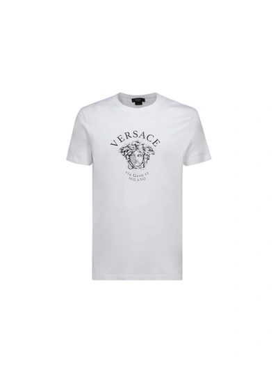Versace White Medusa T-shirt In Bianco Ottico | ModeSens