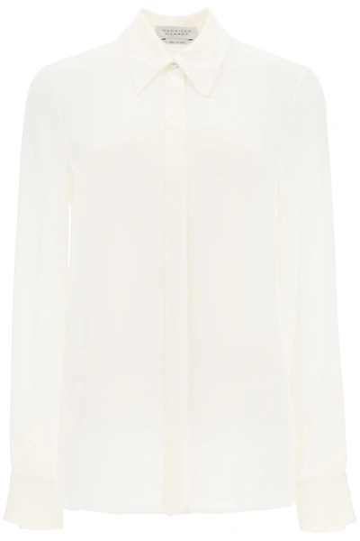 Shop Gabriela Hearst Cruz Silk Shirt In Ivory (white)