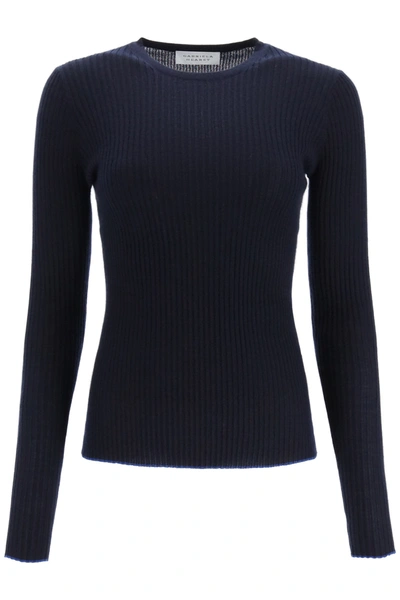Shop Gabriela Hearst Jaipur Sweater In Cashmere And Silk In Navy Cobalt (blue)