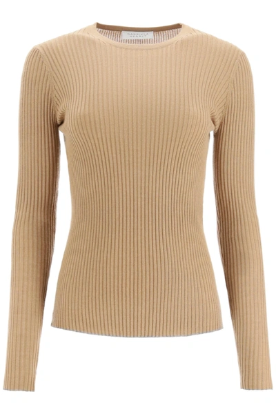 Shop Gabriela Hearst Jaipur Sweater In Cashmere And Silk In Camel Heather (brown)