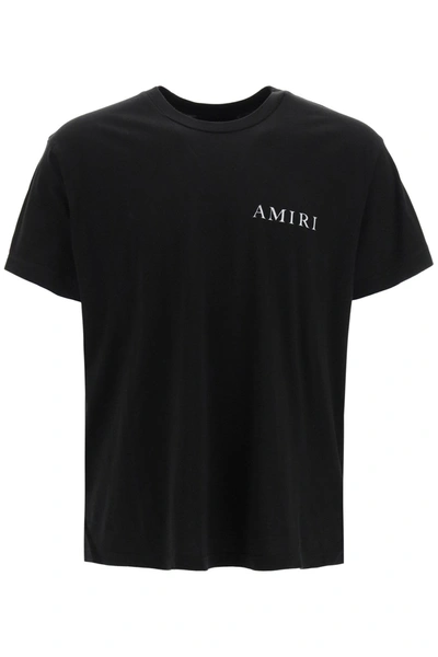 Shop Amiri Flowers Print T-shirt In Black (black)