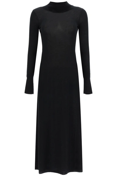 Shop Le Kasha Knit Dress With Cut-out In Black (black)
