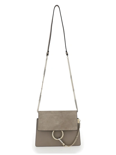 Shop Chloé Faye Shoulder Bag In Motty Grey