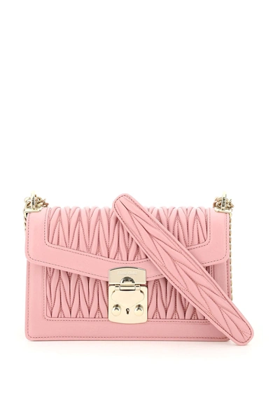 Shop Miu Miu Medium Miu Confidential Shoulder Bag In Rosa (pink)
