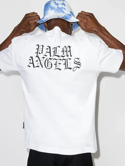 Shop Palm Angels Burning Head T-shirt In White