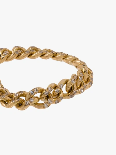 Shay 18kt Yellow Gold Chain-link Diamond Ring In Gold