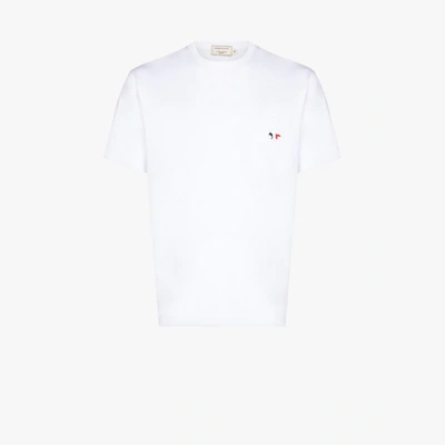 Shop Maison Kitsuné Tricolour Fox Patch Pocket T-shirt In White