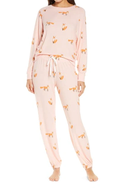 Shop Honeydew Intimates Star Seeker Brushed Jersey Pajamas In Twinkle Fox