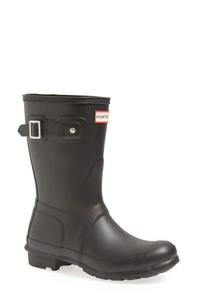 Shop Hunter Original Short Waterproof Rain Boot In Black Matte