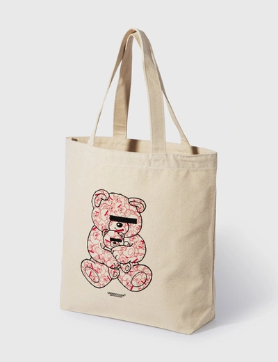 Shop Undercover 30th Anniversary U Bear Bear Tote Bag In White