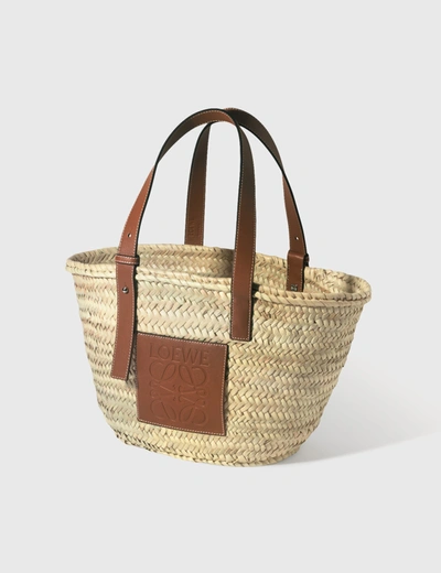 Shop Loewe Basket Bag In Beige