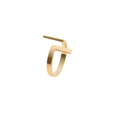 Shop Aurate Inverse Ring In Gold/ Pink