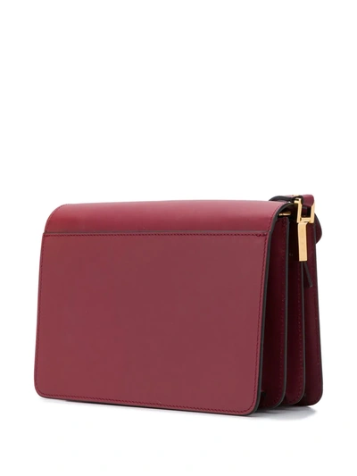 Shop Marni Accordion Pocket Style Shoulder Bag In Red