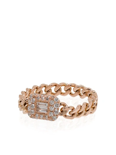 Shop Shay 18kt Rose Gold Diamond Chain-link Ring