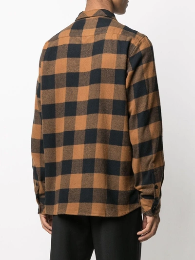 Shop Dickies Construct Check Flannel Shirt In Brown