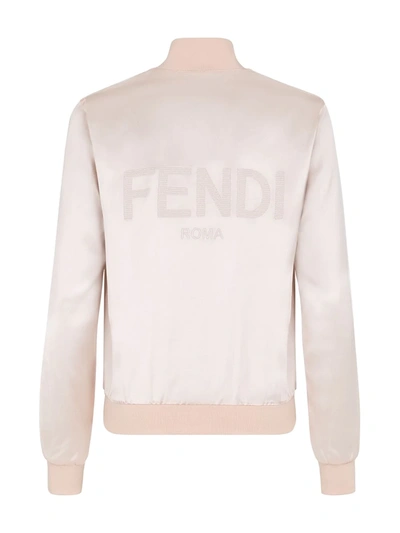 Shop Fendi Embroidered Logo Track Suit Set In Pink