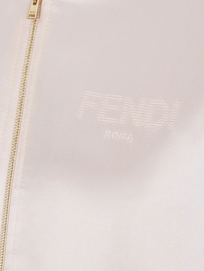 Shop Fendi Embroidered Logo Track Suit Set In Pink