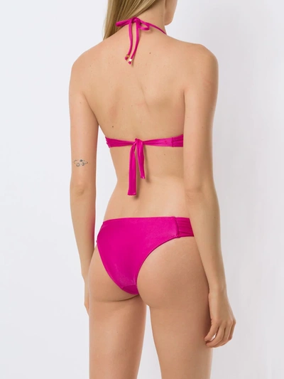 Amir Slama Draped Cut-out One-piece In Pink