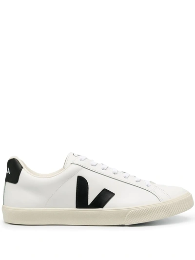 Shop Veja V-10 Low-top Sneakers In White