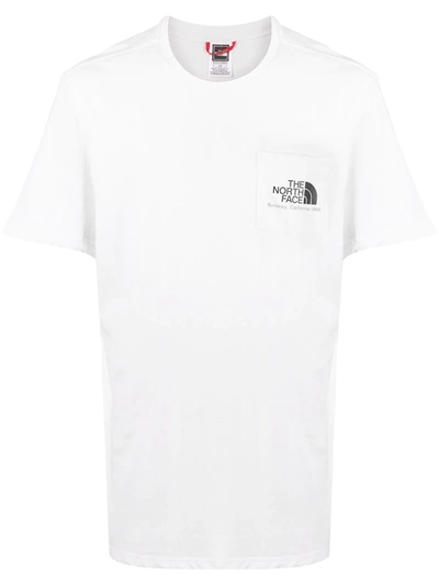 Shop The North Face Logo Print Pocket Detail T-shirt In White