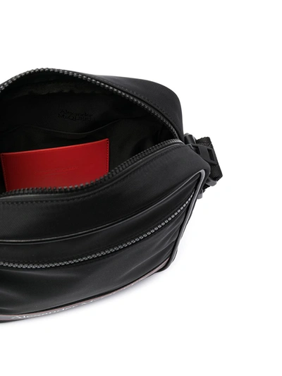 Shop Alexander Mcqueen Medium Logo-tape Messenger Bag In Black