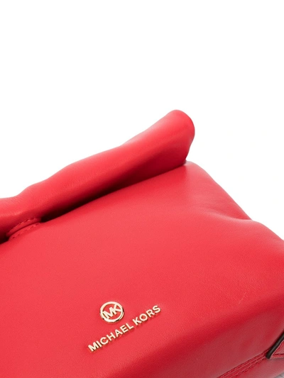 Shop Michael Michael Kors Lola Shoulder Bag In Red