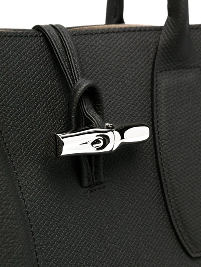 Shop Longchamp Roseau Shoulder Bag In Black