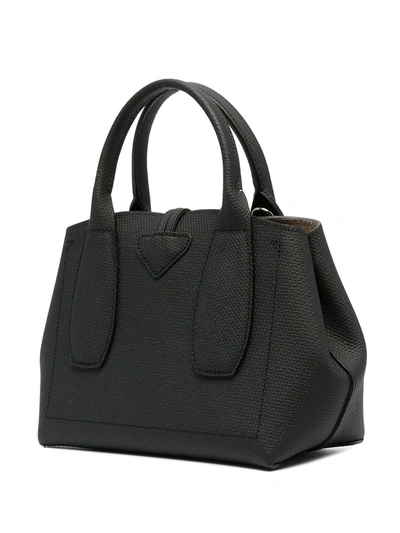 Shop Longchamp Small Roseau Top Handle Bag In Black