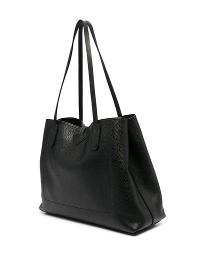 Shop Longchamp Large Roseau Shoulder Bag In Black