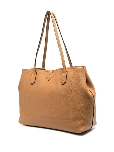 Shop Longchamp Large Roseau Shoulder Bag In Neutrals